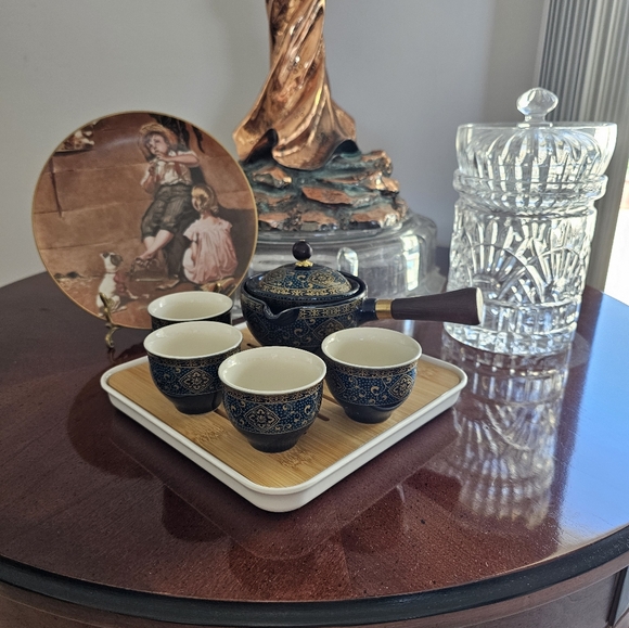 Rotary loose leaf tea maker travel gift set